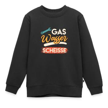 Gas Wasser Scheiße - Kinder Premium Organic Sweatshirt - Schwarz - Vorne - AI Model Kid Female (0cm)