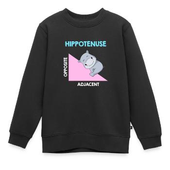 Analyse de l’algèbre d’Hippotenuse - Sweat Premium enfant bio - noir - Devant - AI Model Kid Female (0cm)