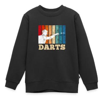 Joueurs de fléchettes fléchettes fléchettes fléchettes - Sweat Premium enfant bio - noir - Devant - AI Model Kid Female (0cm)