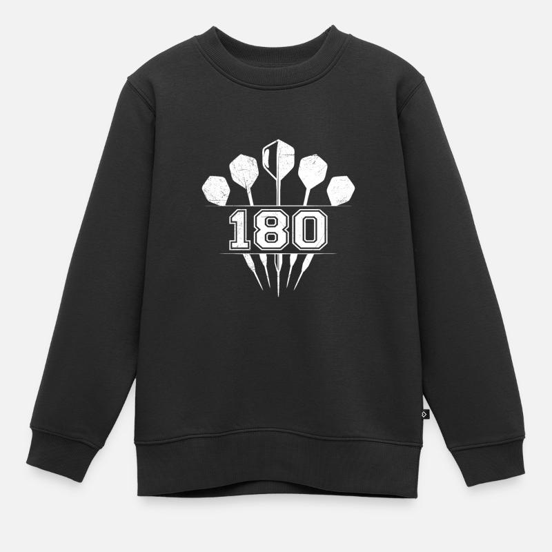 180 en fléchettes 180 fléchettes Fléchettes Vol 180 Fléchettes - Sweat Premium enfant bio - noir
