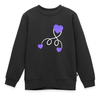 Schwanger Baby Liebe schwanger mit Zwillingen - Kinder Premium Organic Sweatshirt - Schwarz - Vorne - AI Model Kid Female (0cm)