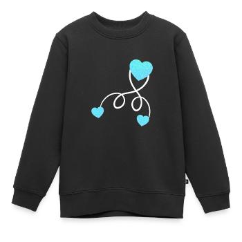Schwanger Baby Liebe schwanger mit Zwillingen - Kinder Premium Organic Sweatshirt - Schwarz - Vorne - AI Model Kid Female (0cm)