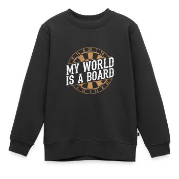 Fléchettes Fléchettes Dictons Fléchettes Accessoires Fléchettes Fléchettes - Sweat Premium enfant bio - noir - Devant - AI Model Kid Female (0cm)