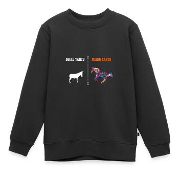 Deine Tante Meine Tante Beste Tante Coole Tante - Kinder Premium Organic Sweatshirt - Schwarz - Vorne - AI Model Kid Female (0cm)