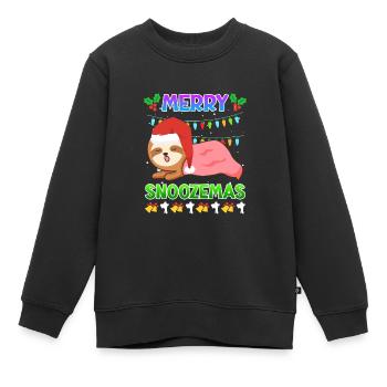 Merry Snoozemas Faultier Faulheit - Kinder Premium Organic Sweatshirt - Schwarz - Vorne - AI Model Kid Female (0cm)