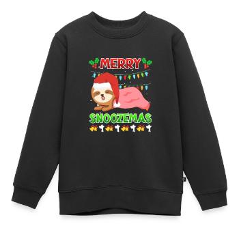 Merry Snoozemas Faultier Faulheit - Kinder Premium Organic Sweatshirt - Schwarz - Vorne - AI Model Kid Female (0cm)