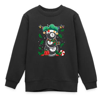 8-Ball Billard Spieler Billiard - Kinder Premium Organic Sweatshirt - Schwarz - Vorne - AI Model Kid Female (0cm)