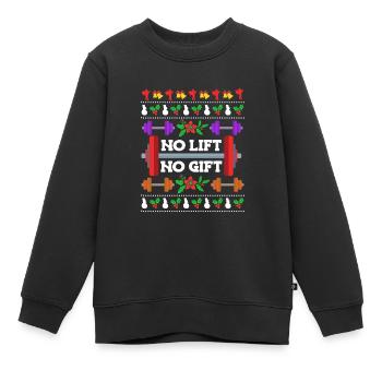 Entraîneur de musculation No Lift no Gift Dumbbell - Sweat Premium enfant bio - noir - Devant - AI Model Kid Female (0cm)