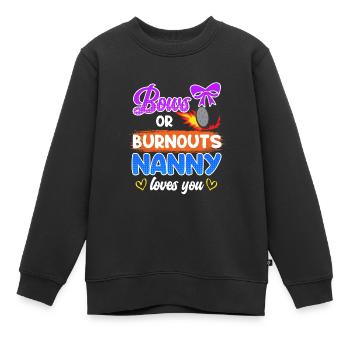 Boucle ou burnout love you childkinder - Sweat Premium enfant bio - noir - Devant - AI Model Kid Female (0cm)