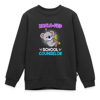 Koala - compagnon d’école qualifié fied - Sweat Premium enfant bio - noir - Devant - AI Model Kid Female (0cm)