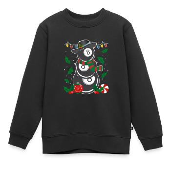 8-Ball Billard Spieler Billiard - Kinder Premium Organic Sweatshirt - Schwarz - Vorne - AI Model Kid Female (0cm)