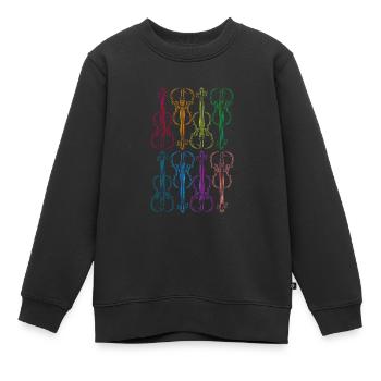 Musicien de concert Musicien Premier violon - Sweat Premium enfant bio - noir - Devant - AI Model Kid Female (0cm)