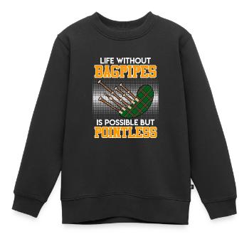 Possible mais inutile Vie sans cornemuse - Sweat Premium enfant bio - noir - Devant - AI Model Kid Female (0cm)