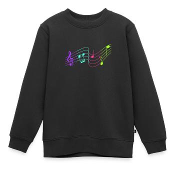Musikliebhaber ich liebe Musik singen - Kinder Premium Organic Sweatshirt - Schwarz - Vorne - AI Model Kid Female (0cm)