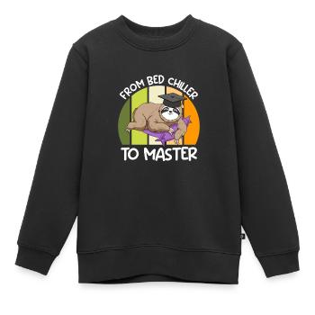 Du refroidisseur de lit au maître 2023 - Sweat Premium enfant bio - noir - Devant - AI Model Kid Female (0cm)