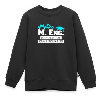 Ich bin Master of Engineering Master Abschluss - Kinder Premium Organic Sweatshirt - Schwarz - Vorne - AI Model Kid Female (0cm)