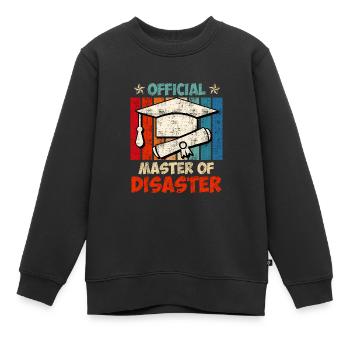 Offizieller Master vom Disaster Master Abschluss - Kinder Premium Organic Sweatshirt - Schwarz - Vorne - AI Model Kid Female (0cm)