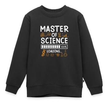 Master Degree Master Thesis Master of Science - Kids Premium Organic Sweatshirt - black - Front - AI Model Kid Female (0cm)