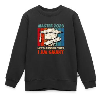 Master 2020 ich bin klug Master Abschluss - Kinder Premium Organic Sweatshirt - Schwarz - Vorne - AI Model Kid Female (0cm)