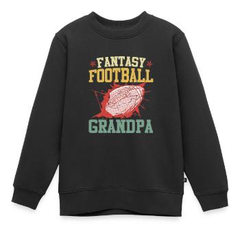 Fantasy Football Opa Großvater Fantasy Football - Kinder Premium Organic Sweatshirt - Schwarz - Vorne - AI Model Kid Female (0cm)