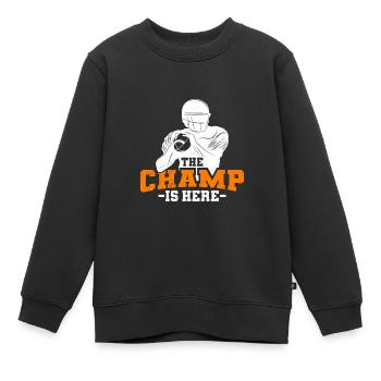 Der Fantasy Football Champ ist da - Kinder Premium Organic Sweatshirt - Schwarz - Vorne - AI Model Kid Female (0cm)