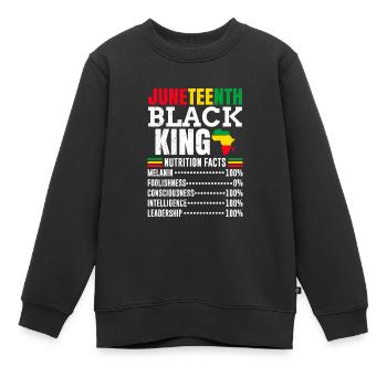 Juneteenth Black History Black King Africa - Sweat Premium enfant bio - noir - Devant - AI Model Kid Female (0cm)