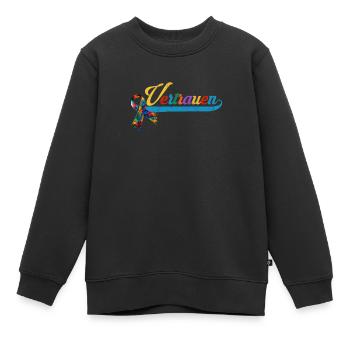 Autistische Kinder Vertrauen und Gerechtigkeit - Kinder Premium Organic Sweatshirt - Schwarz - Vorne - AI Model Kid Female (0cm)