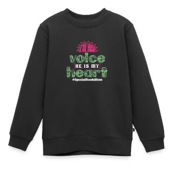 Inklusion Awareness Vielfalt handicap - Kinder Premium Organic Sweatshirt - Schwarz - Vorne - AI Model Kid Female (0cm)