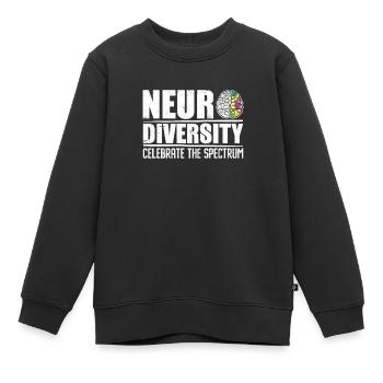 Autismus Vielfalt Neurodiversität Autisten - Kinder Premium Organic Sweatshirt - Schwarz - Vorne - AI Model Kid Female (0cm)