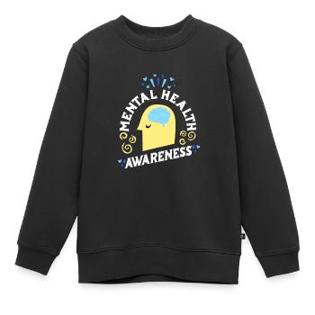Mentale Gesundheit Selbstachtung Awareness Mental - Kinder Premium Organic Sweatshirt - Schwarz - Vorne - AI Model Kid Female (0cm)