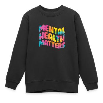 Mentale Health Matters Awareness Mentale - Sweat Premium enfant bio - noir - Devant - AI Model Kid Female (0cm)