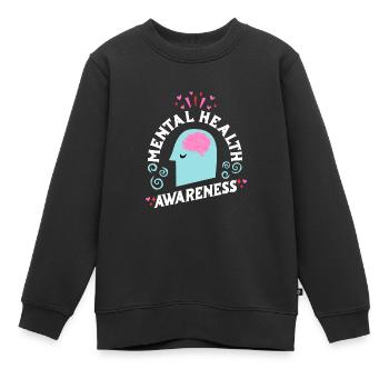Mentale Gesundheit Selbstachtung Awareness Mental - Kinder Premium Organic Sweatshirt - Schwarz - Vorne - AI Model Kid Female (0cm)