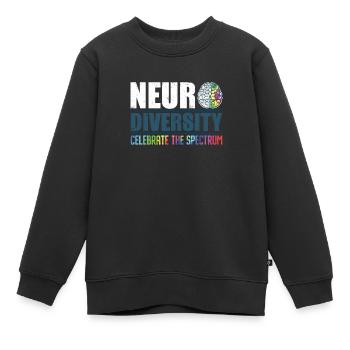 Autisten Bewusstsein Autismus Vielfalt - Kinder Premium Organic Sweatshirt - Schwarz - Vorne - AI Model Kid Female (0cm)