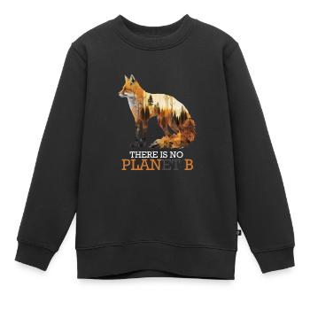 Il n’y a pas d’espèce menacée de la planète B - Sweat Premium enfant bio - noir - Devant - AI Model Kid Female (0cm)