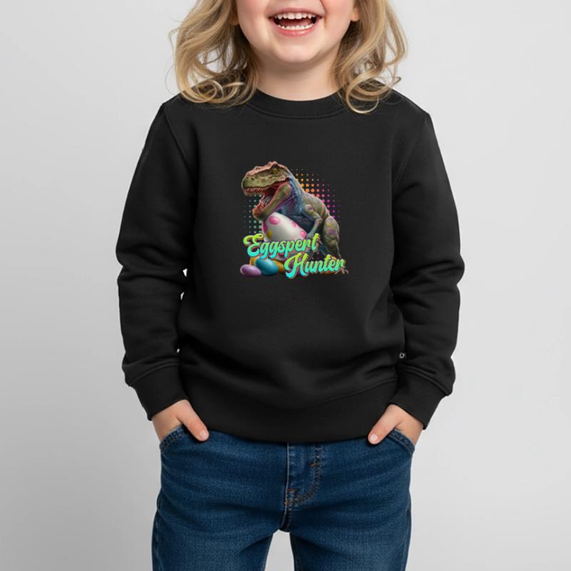 Eggspert Egg Hunt Dinosaur Easter Eggs Kids Premium Organic Sweatshirt