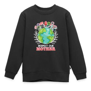 Rettet die Erde Umweltschützer Mutter Erde - Kinder Premium Organic Sweatshirt - Schwarz - Vorne - AI Model Kid Female (0cm)