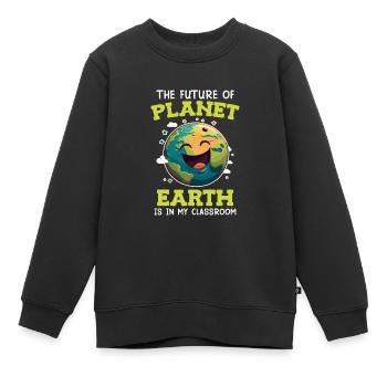 Sauver l’environnement de la TerreChers enfants soucieux de l’environnement - Sweat Premium enfant bio - noir - Devant - AI Model Kid Female (0cm)