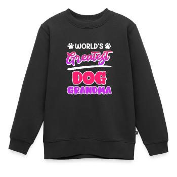 Hundeliebhaber Beste Oma Muttertag Granny Hundefan - Kinder Premium Organic Sweatshirt - Schwarz - Vorne - AI Model Kid Female (0cm)