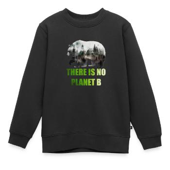 Il n’y a pas de Planète B Earth Day Mission Erde - Sweat Premium enfant bio - noir - Devant - AI Model Kid Female (0cm)