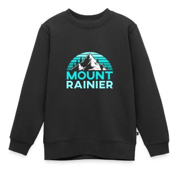Mount Rainier Bergsteiger Gipfelsport Wandern - Kinder Premium Organic Sweatshirt - Schwarz - Vorne - AI Model Kid Female (0cm)