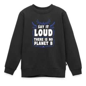 Il n’y a pas de Planète B Earth Day Mission Erde - Sweat Premium enfant bio - noir - Devant - AI Model Kid Female (0cm)