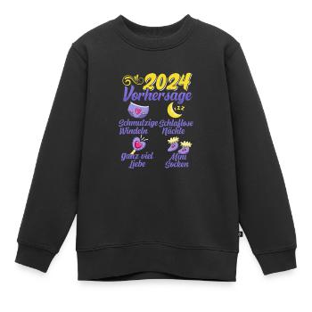 Baby Vorhersage 2024 werdende Mutter 2024 - Kinder Premium Organic Sweatshirt - Schwarz - Vorne - AI Model Kid Female (0cm)