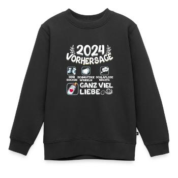 Baby Vorhersage 2024 werdende Mutter 2024 - Kinder Premium Organic Sweatshirt - Schwarz - Vorne - AI Model Kid Female (0cm)