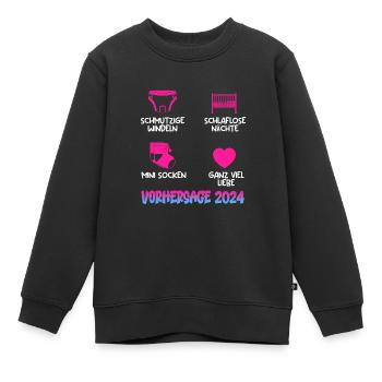 Baby Vorhersage 2024 werdende Mama 2024 - Kinder Premium Organic Sweatshirt - Schwarz - Vorne - AI Model Kid Female (0cm)