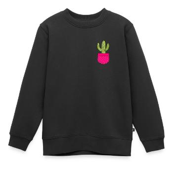 Kaktusliebhaber Sukkulenten Botanik Garten - Kinder Premium Organic Sweatshirt - Schwarz - Vorne - AI Model Kid Female (0cm)