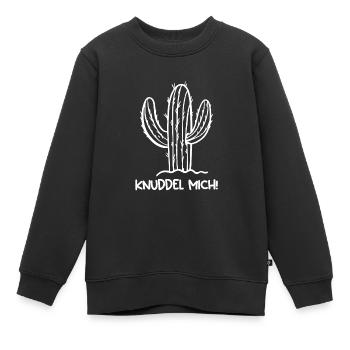Knuddel mich Sukkulenten Botanik Garten - Kinder Premium Organic Sweatshirt - Schwarz - Vorne - AI Model Kid Female (0cm)