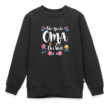 Weltbeste Oma Muttertag coole Oma Granny - Kinder Premium Organic Sweatshirt - Schwarz - Vorne - AI Model Kid Female (0cm)