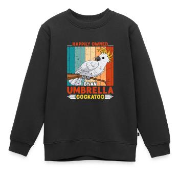 Kakadus Happily owned by an Umbrella Cockatoo - Kinder Premium Organic Sweatshirt - Schwarz - Vorne - AI Model Kid Female (0cm)