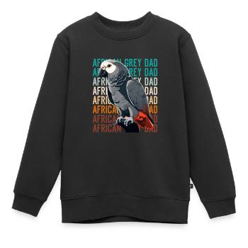 Perroquets gris Maman Africain Maman Gris Maman Perroquet - Sweat Premium enfant bio - noir - Devant - AI Model Kid Female (0cm)