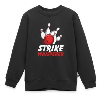 Strike Whisperer Bowler Bowler - Kids Premium Organic Sweatshirt - black - Front - AI Model Kid Female (0cm)